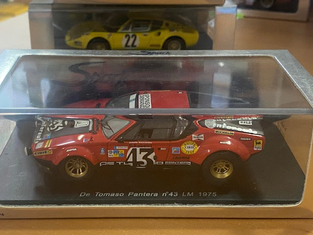 RARE De Tomaso Pantera #43 Le Mans 1975 - 16th -  Pierre Rubens  Paolo Bozzetto Ref S05277