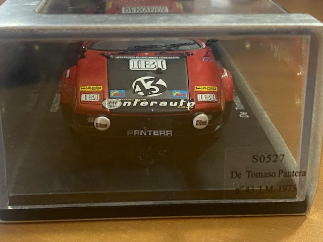 RARE De Tomaso Pantera #43 Le Mans 1975 - 16th -  Pierre Rubens  Paolo Bozzetto Ref S05277