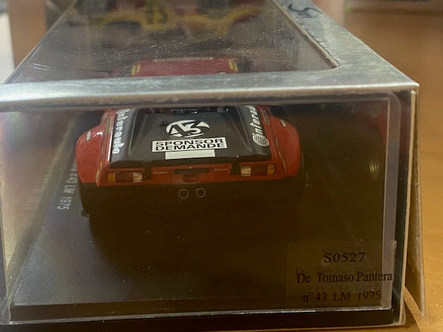 RARE De Tomaso Pantera #43 Le Mans 1975 - 16th -  Pierre Rubens  Paolo Bozzetto Ref S05277