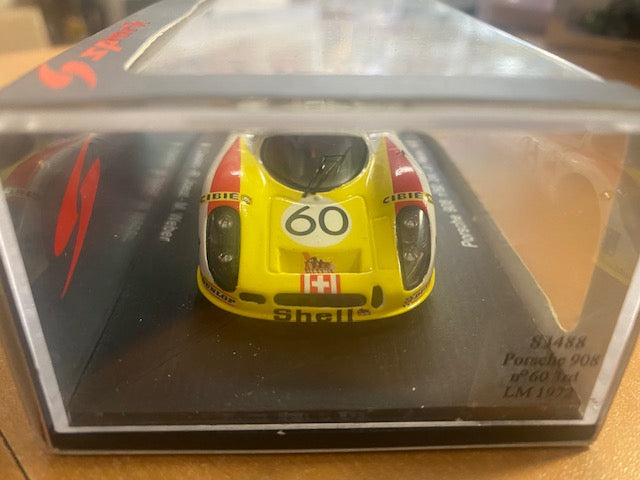 RARE Porsche 908  #60  Jo Siffert A.T.E. Racing  3ème 24h du Mans 1972 -Reinhold Joest / Michel Weber /Mario Casoni  Ref S1998