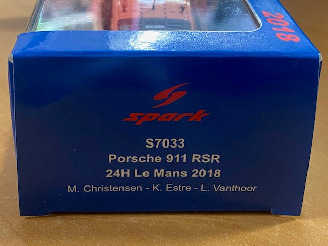 Porsche  911 RSR  #92 1er LMGTE Pro 24H Le Mans 2018 - Christensen-Estre-Vanthoor Ref S7033