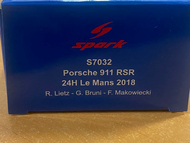 Porsche  911 RSR # 91 2ème LMGTE Pro 24H Le Mans 2018 -  Lietz - Bruni - Makowiecki Ref S7032
