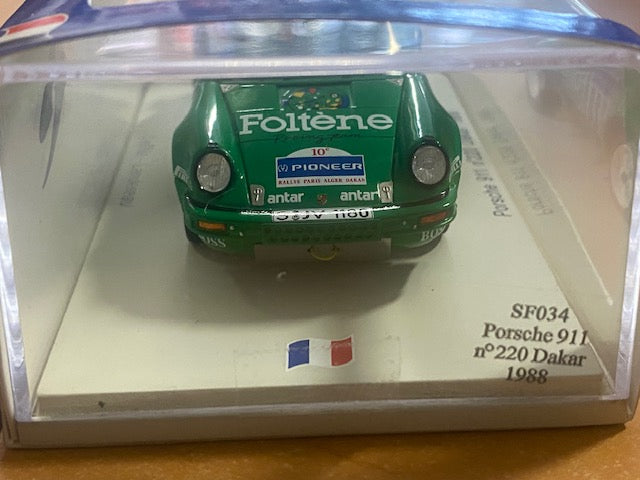 RARE Porsche 911 #220 Rally Dakar 1988  - Laffite - Landereau ...Edition Limitée  094 /500 pcs Ref SF034
