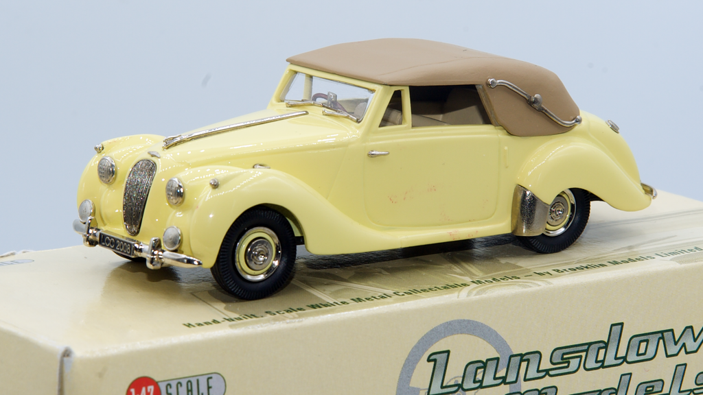 Lagonda 2.6L Drophead Coupe (L.C.C. Special 2008) 1949 Jaune/Capote Marron (Edition limitée et numérotée 59/110) Ref LDM58x