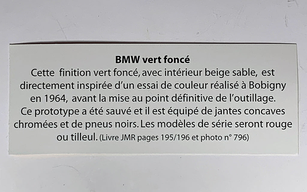 BMW 1500 Essai de Couleur 1964 Vert Foncé
