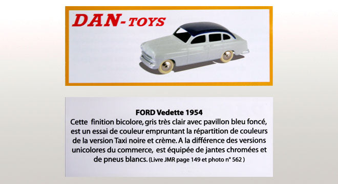 Ford Vedette 1954 Gris Clair / Toit Bleu