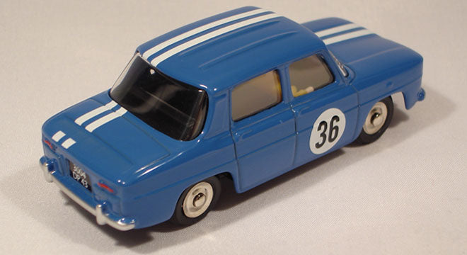 RARE Renault 8 Gordini #36 Bleu France / Bandes Blanches, avec Pilote et Co-Pilote