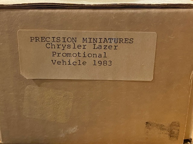 RARE  Chrysler lazer promotional vehicule 1983  Un seul exemplaire neuf boite d'origine )