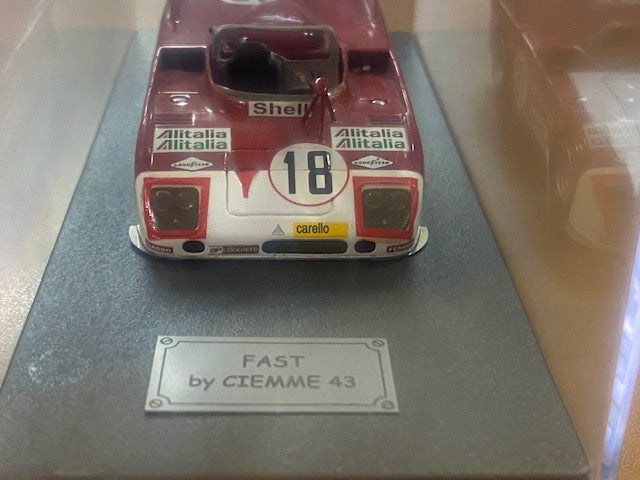 Alfa Romeo T33 TT3 #18 24h Le Mans 1972   4 éme place Nino Vaccarella  Andrea de Adamich